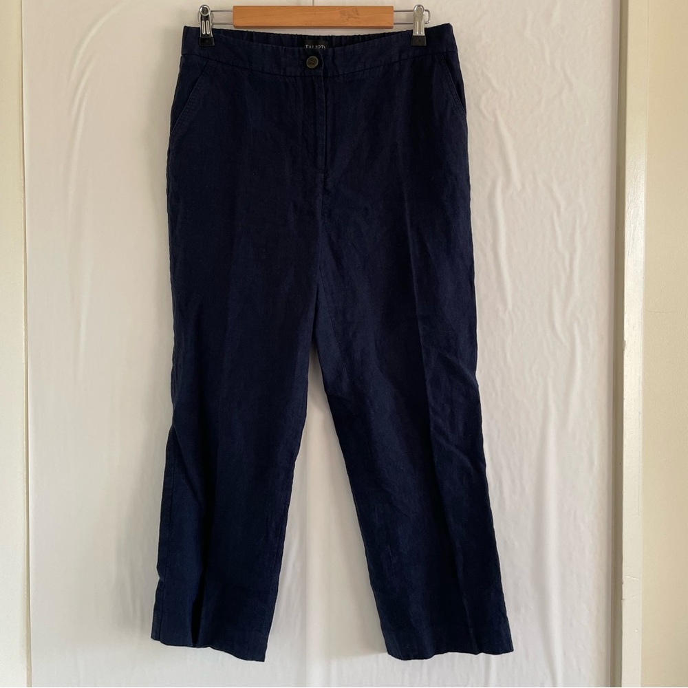 Talbots Blue Linen Pants Size 4